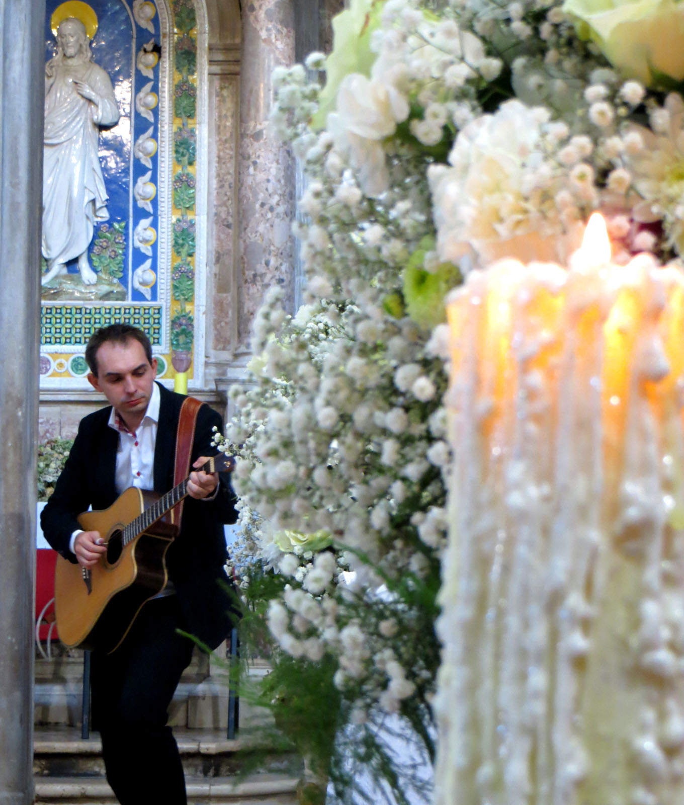 Zadar, katedrala, vjenčanje, romantično, cvijeće, svijeće